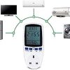 ORiTi LCD Display Digital Power Energy Meter AC 230V - 250V Power Consumption Energy Monitor Cost Calculator Watt Voltage Amp Meter