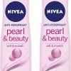 NIVEA Antiperspirant Spray for Women, Pearl & Beauty Pearl Extracts, 2x150ml