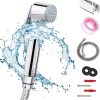 Aarzou Shattaf Set Bidet Sprayer for Toilet - شطاف غسيل Chrome Wall mounted Handheld Muslim Shower head sprayer with 47 Inch-Explosion proof Stainless Steel hose for Personal Hygiene