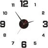 Rimozan Modern Frameless DIY Wall Clock 3D Wall Clock for Living Room Decor Modern Quiet Wall Clock Easy to Install Numbers Wall Clock for Home Office Decorations (Number)