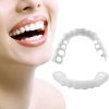 2 Pairs Instant Veneers Dentures for Men and Women, Customizable Temporary ​Fake Teeth, Teeth Improve Smile, Perfect Braces and Whitening Substitutes, Suitable for Everyone with