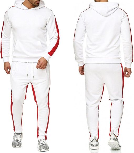 WFEI Men's Tracksuit Winter Male Fashion Fleece Suit Sports Jogger Tracksuits Men's Sets Hoodies Sportswear Suit