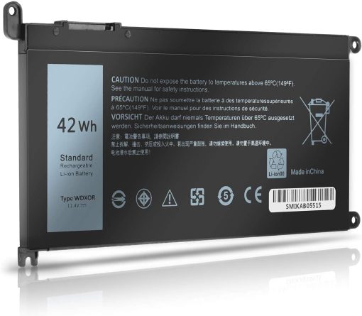 42Whr WDX0R Battery for Dell Inspiron 13 5368 5378 5379 7368 7378 14-7460 15 5565 5567 5568 5578 7560 7570 7579 7569 P58F 17 5765 5767 FC92N 3CRH3 T2JX4 CYMGM[3 Cells/11.4v]