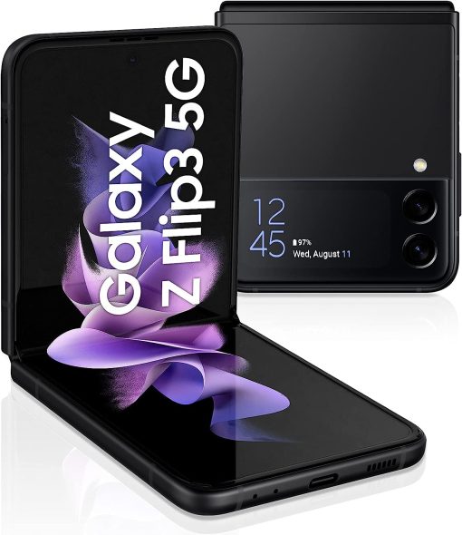 Samsung Galaxy Z Flip3 5G Smartphone Sim Free Android Folding phone 256GB Black (UK Version)