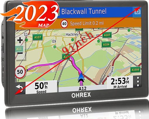 OHREX GPS Navigation for Truck Car 9 inch, GPS for Truck Drivers Commercial, Semi Trucker GPS Navigation System for Trucks, Custom Truck Routing, Free Lifetime Update Maps, Spoken Driver Alerts