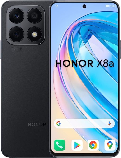 HONOR X8a Smartphone Unlocked, 100MP Triple Camera, 6.7" 90Hz Fullview Display, 8 GB+128 GB, Android 12, Dual SIM