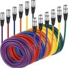 Neewer 6-Pack Audio Mic Cable Cords 24.9 feet/7.6 meters -XLR Male to XLR Female Colored Snake Cables (Purple/Red/Blue/Orange/Yellow/Green)