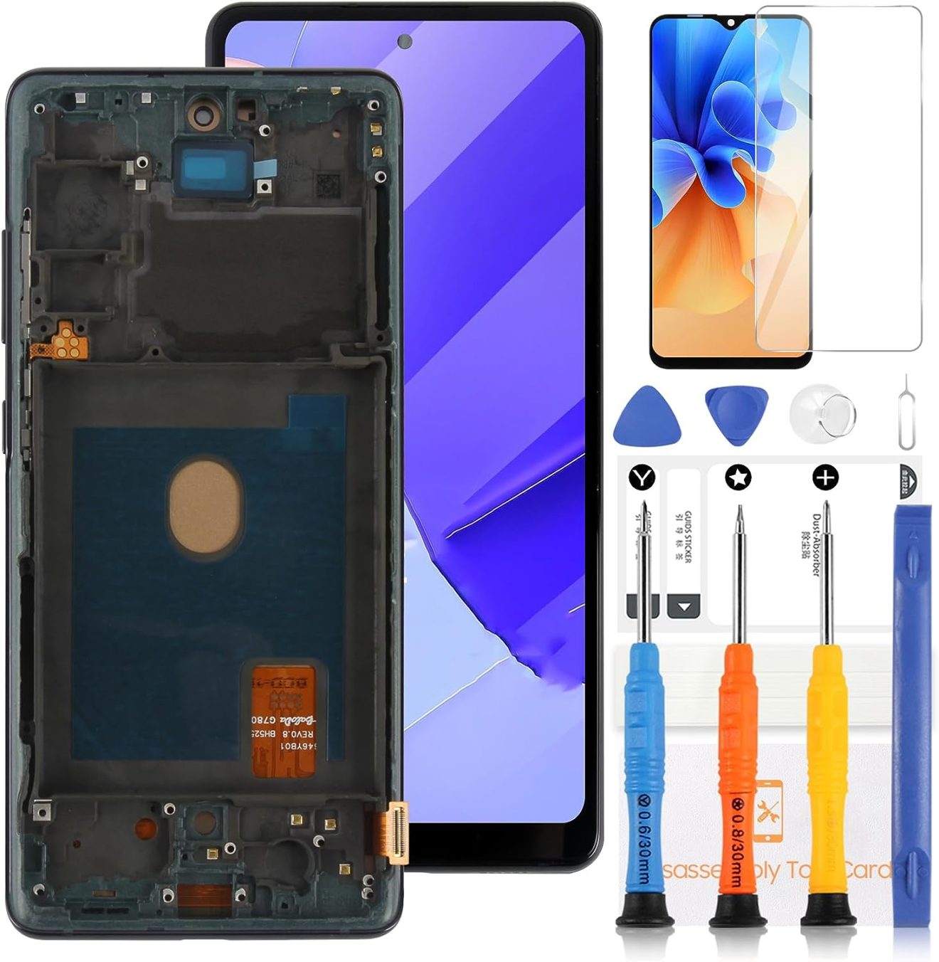 for Samsung Galaxy S20 FE 5G Screen Replacement for Samsung S20 FE Screen Replacement Kit for SM-G781 G781B G781U G781F/DS G781W LCD Display Touch Screen Digitizer Assembly INCELL