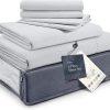 BELADOR Silky Soft Queen White Sheet Set -Luxury 6 Piece Bed Sheets for Queen Size Bed, Secure-Fit Deep Pocket Sheets with Elastic, Breathable Hotel Sheets & Pillowcase, Wrinkle Free Oeko-TEX Sheets