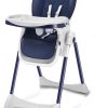 Babyclub Baby high chair，baby dinner chair feeding chair Adjustable chair height for toddlers and baby (Dark Blue)
