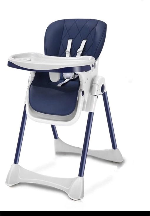 Babyclub Baby high chair，baby dinner chair feeding chair Adjustable chair height for toddlers and baby (Dark Blue)