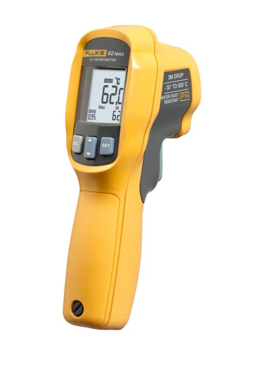 Fluke Single Laser Infrared Thermometer 12:1 Distance Ratio, 62 Max