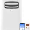 Midea 12,000 BTU DOE (6,500 BTU SACC) Portable Air Conditioner, Cools up to 275 Sq. Ft., Works as Dehumidifier & Fan, Control with Remote, Amazon Alexa & Google Assistant
