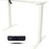 Win Up Time Standing Desk Frame - Standing Desk Legs, Adjustable Desk Frame, Sit to Stand Desk Frame for 43 to 71 inch Desk Top, Home& Office DIY Workstation (White Frame Only)