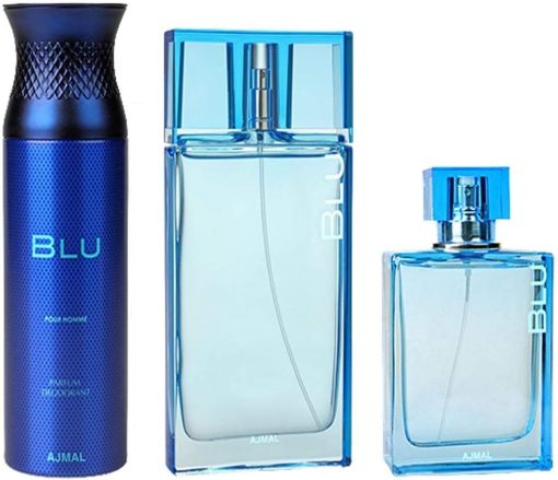 Ajmal Perfumes Blu Gift Set By Ajmal Perfumes, 90 Ml