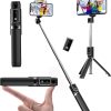 TyCom Selfie Stick, 3 in 1 Extendable Selfie Stick Tripod with Detachable Bluetooth Wireless Remote Phone Holder for iPhone 12/Xs/iPhone 8/iPhone 11/11pro, Galaxy S10/S9 Plus/S8/Note8, LG (P40, Black)