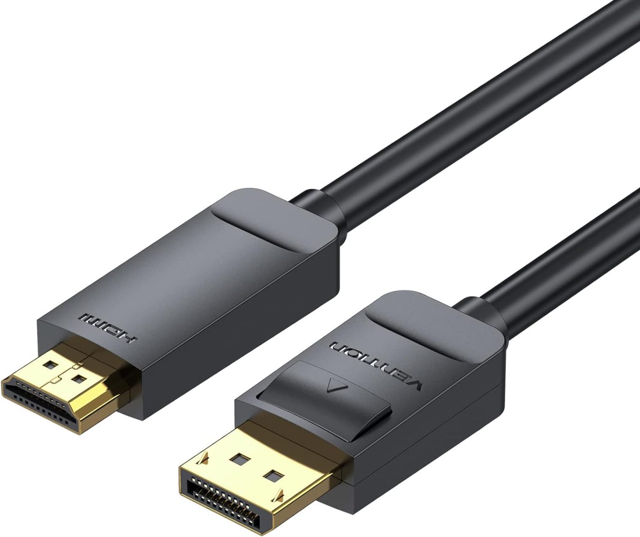 VENTION Cable, 4K@30Hz DP Male to HDMI Male Gold Plated HAG series for PC, Laptop, TV, Projectors, Monitors Gold-Plated (DP to HDMI 2.0, 1 Meter)