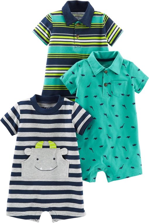 Simple Joys by Carter's baby-boys 3-Pack Rompers Romper (pack of 3)