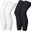 Compression Leg Sleeves, Skade 2 Pairs Sports Full Length Leg Sleeves for Men Women, Cycling Running Basketball Fitness