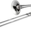Labymos Silver Trumpet Alto Trombone Brass Bb Tone B Flat Wind Instrument with Cupronickel Mouthpiece Cleaning Stick Case