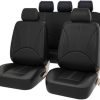 9 Pieces Set Luxury PU Leather Car Universal Car Seat Covers Automotive Seat Covers All The Year Round Fine-quality