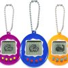 Skylety 3 Pieces Virtual Electronic Digital Pets Keychain Game Keyring Electronic Toys Nostalgic Virtual Digital Pet Retro Handheld Game Machine (3 Pieces, Rose Red, Yellow, Blue)