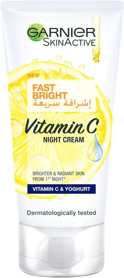 Garnier SkinActive Fast Bright Night Cream with Vitamin C, Lemon and Yoghurt 50ml