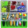SKEIDO 101 Pcs Fishing Lure Set Hard and Soft Bait Hook with Tackle Box
