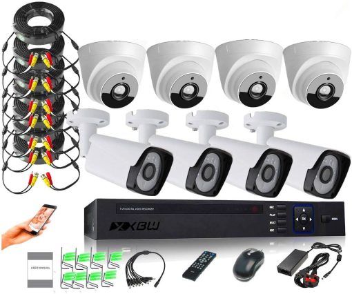 XBW 8Channel CCTV security Kit 1080P/2.0MP 1920X1080 Camera 8CH Surveillance DVR kit