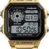 Redlemon Digital Sports Watch Unisex Metallic Against Water Display with Illumination Stopwatch Alarm and Date, Model 1335