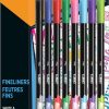 Bic Intensity Fineliner Felt Tip Pens - Pack Of 8 0.8Mm Pens In Assorted, Vivid Colours - Fine Point Pens For Drawing And Writing