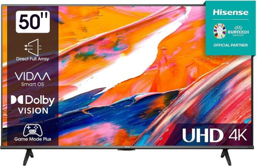 Hisense 50 Inch TV VIDAA U6 4K Smart TV UHD with Dolby Vision Pixel Tuning Smooth Motion Game Mode Plus - 50E6K (2023 Model)