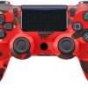 XVersion Controller, 6-Axis Gyro Wireless Controller for Gaming Controller with Double shock, LED Backlight, Stereo Headset and Touchpad for PS4, Pro, Slim, PC, Windows (PS4 Camo Red)