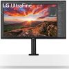 LG 32 inch 4K UHD Monitor UltraFine Display Ergo IPS Display, HDR 10, USB Type-C, AMD FreeSync, Reader Mode, Stand with C-Clamp, Black - 32UN880-B