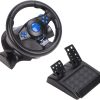 Wemart Gaming Steering Wheel, Racing Wheel with Pedals and Shifter, 180 Degree Driving Force Racing Wheel, PC Steering Wheel for PS4, PC, PS3, Xbox Series X|S, Nintendo Switch, Xbox One, Android