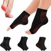 Sweet seven 3 Pairs of Therapeutic Socks for Pain Relief and Support - Ankle Brace, Compression Socks for, Tendonitis, and Plantar Fasciitis -Unisex Design (S-M, Black, Black Orange, Black White)