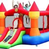 Happy Hop Castle Bouncer With Slide, 9017N, orange