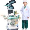Pretend Play Doctor Toy Set for Kids, 28 Pieces Pretend Medical Kit with Rolling Cart, Doctor's Coat, Kids Doctor Kit for for Boys and Girls Age 3 on Christmas, Birthdays
