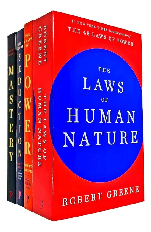 Robert Greene Collection 4 Books Set (The Art of Seduction, Mastery, The Concise 48 Laws of Power, The Laws of Human Nature)