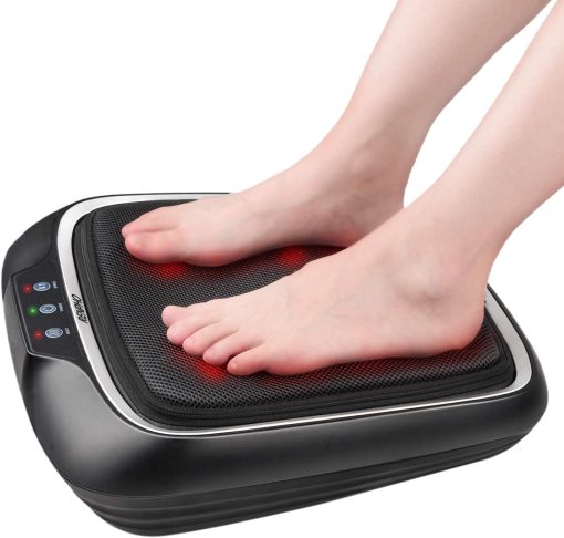 RENPHO Foot Massager with Heat, Shiatsu Heated Electric Foot Massager, Deep Kneading Feet & Back Massager for Muscle Pain Relief, Plantar Fasciitis, with Washable Mesh, Fit Size Feet up to 14