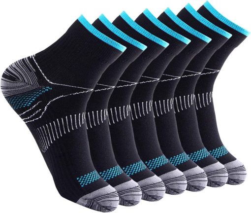 Sweet seven Plantar Fasciitis Relief Compression Socks - Arch Support, Foot Pain Relief - Sport & Medical Compression Socks for Men and Women - Ideal for Athletic Running and Pregnancy|7 Pairs