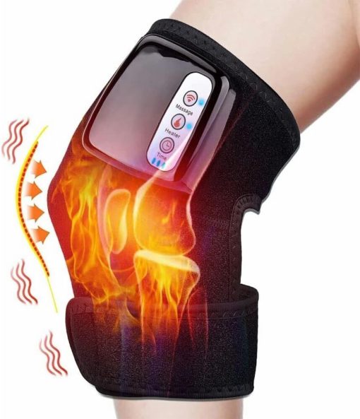 BEROZA Electric Heated Knee Massager, Joint Elbow Shoulder Vibrating Massager, Knee Pain Relief Massager, Adjustable Gears, Suitable for Injury, Knee Pain, Knee Surgery, Arthritis (1 PCS)