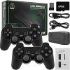Retro Game Console with Dual Wireless Controllers Plug & Play Video Game Stick Built in 3500/10000+ Games, 9 Classic Emulators, TV 4K High Definition HDMI Output, Great Gift for Adults and Kids (64G)