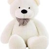 Generic White-160cm Giant Teddy Bear Large Plush Stuffed Toys Doll Birthday Gift for Kids/Girlfriend/Wife