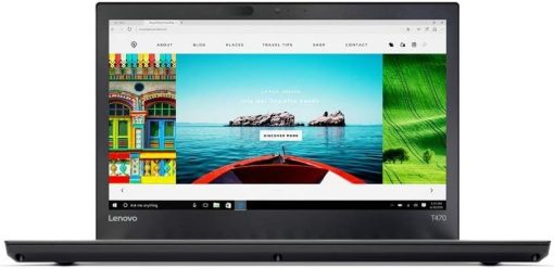 Lenovo ThinkPad T470 Laptop (20JM-S0Q000) Intel i5-6300U, 8GB RAM, 256GB SSD, 14-inch FHD 1920x1080, WIn10 Pro, 720p Webcam, 65W AC Adapter (Renewed)