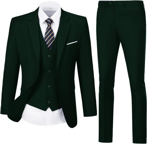 Men's Suits Slim Fit 3 Piece Blazer Jacket Vest Pants Formal Business Suits for Men