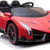 Dorsa 12V Battery Operated Lamborghini Veneno Ride on Sports for Kids, Ride on Kids Car with Music, Sound & Light| Electric Kids Ride on to Drive for 2 to 6 Years Boy Girl (Red)