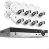 Tomvision CCTV 8 Channel Camera Kit with Night Vision and P2P (8 x 2.0MP/1080P AHD Metal Outdoor Camera + DVR)