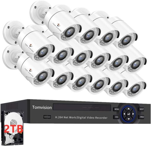 16CH Full HD 1280 X 720P Surveillance Security System 16Channel Standalone H.264 DVR NVR AHD 16pcs Dome CCTV Infrared Day/Night Camera