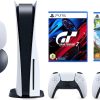 Playstation 5 Disc Console Bundle with Gran Turismo 7, Horizon Forbidden West, Extra Pulse 3D Wireless Headset and Extra Dualsense Wireless Controller (UAE Version)